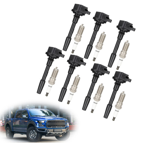 2018-2020 Ford Mustang V8 5.0L 7xIgnition Coils Spark Plugs UF835 Generic