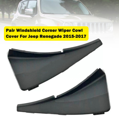 2015-2017 Jeep Renegade Pair Windshield Corner Wiper Cowl Cover 735640965 Generic
