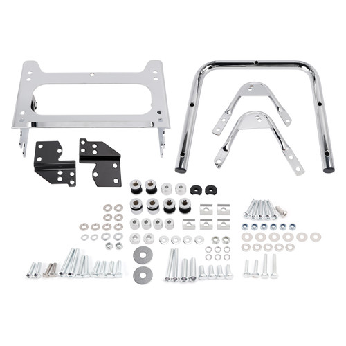 1996-2008 Touring Road King, FLHT, FLHX Detachable Two Up Tour Pack Mounting Rack Chrome Generic