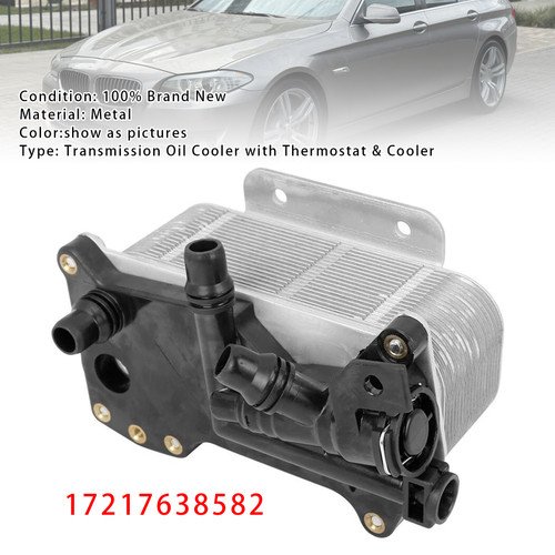 2012-2016 BMW F10 Series 528i L4 2.0L Transmission Oil Cooler with Thermostat 17217638582 Generic