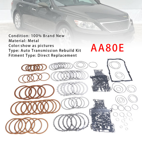 Toyota GS460 LS460 4.6L Auto Transmission Overhaul Master Rebuild Kit AA80E Generic