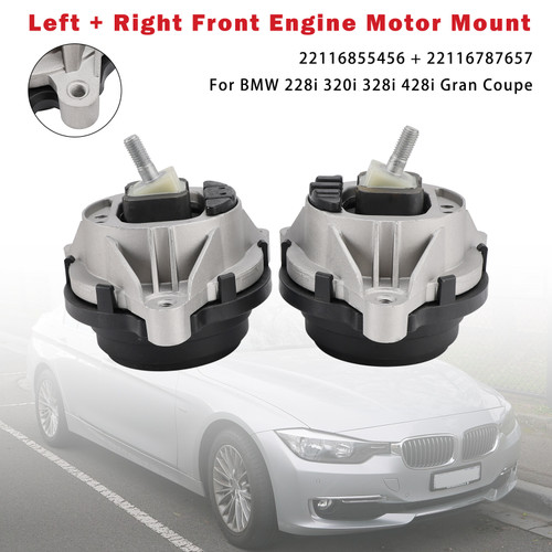 2014-2016 BMW 228i 320i 328i 428i 2x Front Engine Motor Mount 22116855456 Generic