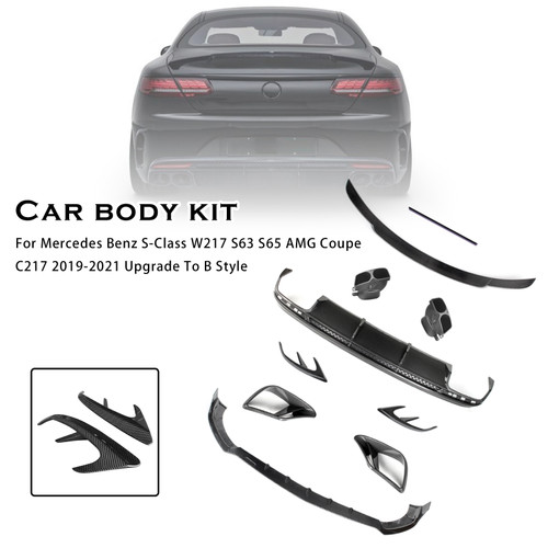 Carbon Fiber Bumper Body Kit Fit Mercedes Benz W217 S63 S65 AMG Coupe 2019-2021