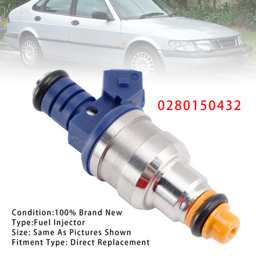 1994-1998 Saab 900 9000 2.3L 1Pcs Fuel Injector 0280150432 Generic