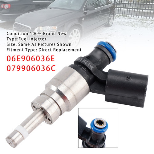 2005-2012 Audi A4 A5 A6 Q5 S6 S8 3.2L V6 1Pcs Fuel Injector 06E906036E 079906036C Generic