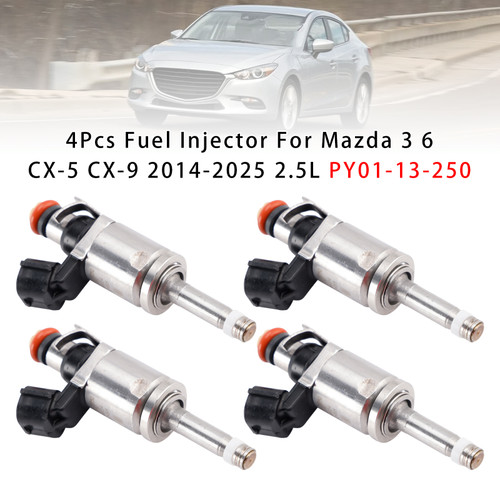 2014-2018 Mazda 3/6 2.5L 4Pcs Fuel Injector PY01-13-250 Generic