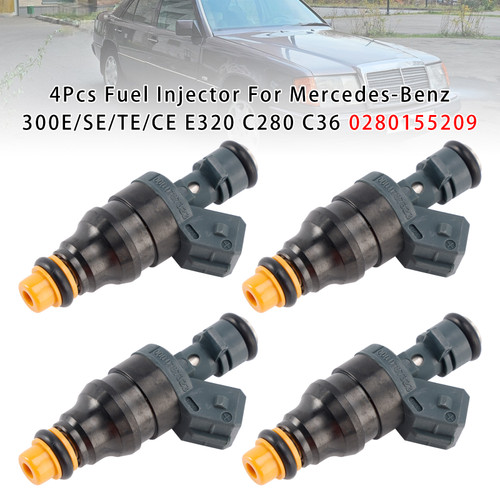 4Pcs Fuel Injector For Mercedes-Benz 300E/SE/TE/CE E320 C280 C36 0280155209
