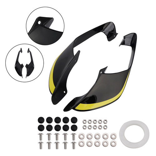 2021-2024 Yamaha YZF R1 R1M Front Side Winglets Black Generic