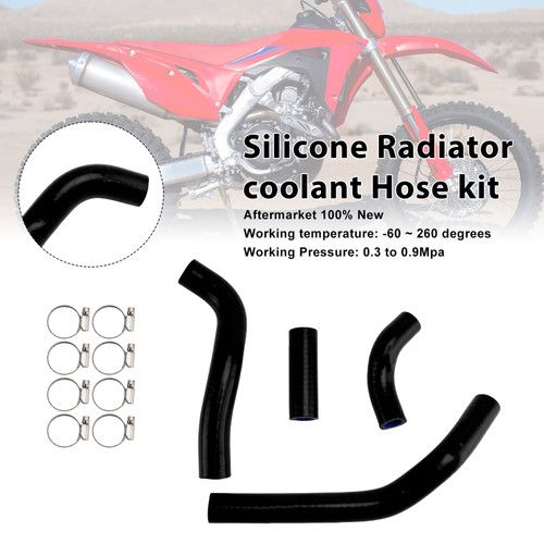 2021-2025 Honda CRF450R/ RX/ RWE Silicone Radiator coolant Hose kit Black Generic