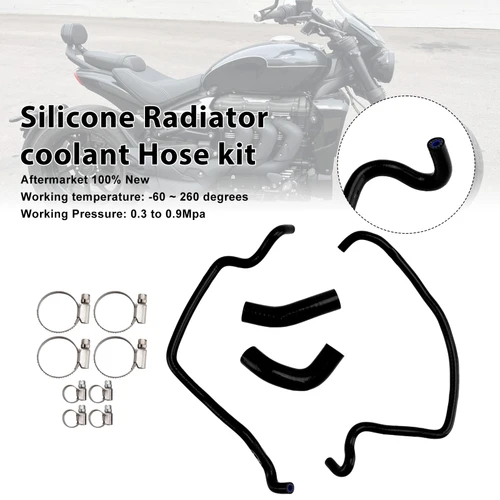 2019-2024 Triumph Rocket 3 Silicone Radiator coolant Hose kit Black Generic