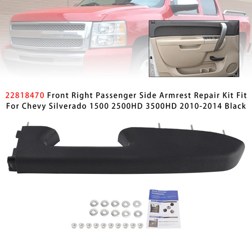 2010-2013 GMC Sierra 1500 Front Right Passenger Side Armrest Repair Kit 22818470 Generic