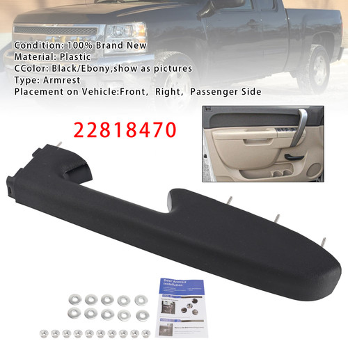 2010-2013 GMC Sierra 1500 Front Right Passenger Side Armrest Repair Kit 22818470 Generic