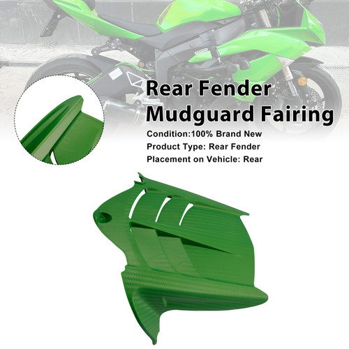 2009-2025 Kawasaki ZX-6R 636 Rear Fender Mudguard Fairing Green Generic