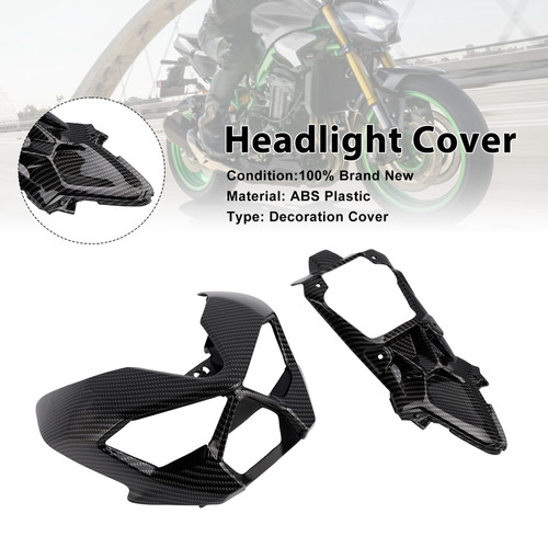 2025-2026 Kawasaki Z900 Headlight Cover Carbon Generic