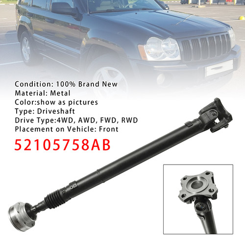 2005-2006 Jeep Grand Cherokee AWD Front Drive Shaft Assembly 52105758AB Generic