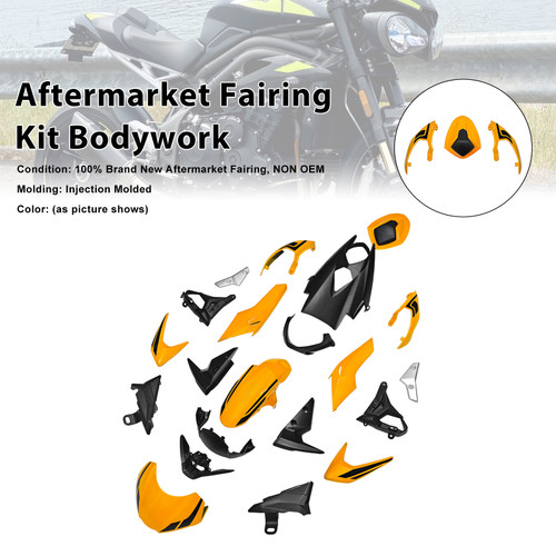 2020-2022 Triumph Street Triple 765 R/RS Aftermarket Fairing Kit Bodywork#012 Generic
