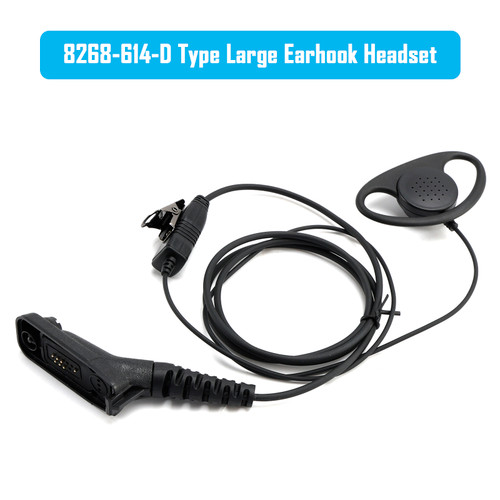 8268-614-D Type Large Earhook Headset For XPR6300 XiRP8200 DP3400 DGP4150 GP328D