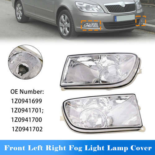 2004-2008 Skoda Octavia II Front Left Right Fog Light Lamp Cover 1Z0941701 1Z0941702 Generic