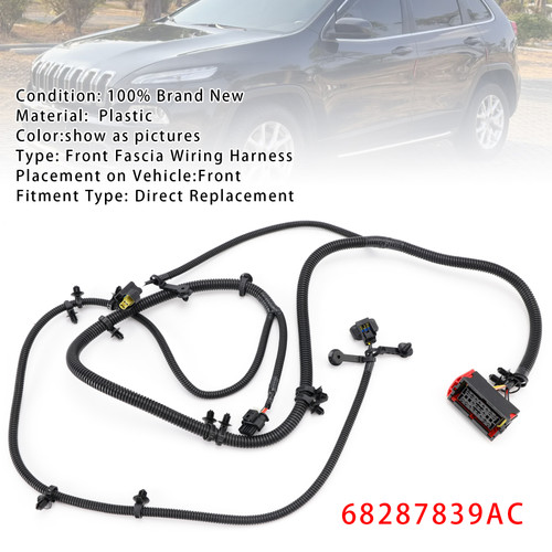 2019 Jeep Cherokee Front Fascia Wiring Harness 68287839AC Generic