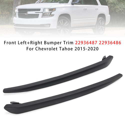 2015-2020 Chevrolet Suburban Tahoe Front Left+Right Bumper Trim 22936487 22936486 Generic