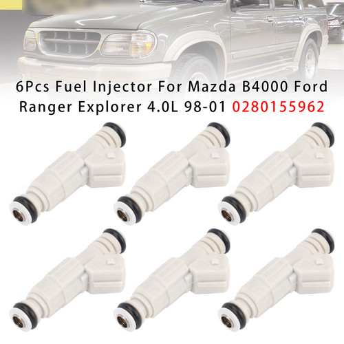 1999-2000 Ford Explorer 4.0L V6 6Pcs Fuel Injector 0280155962 Generic