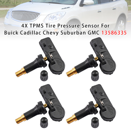 2007-2014 GMC Acadia Sierra 4X TPMS Tire Pressure Sensor 13586335 Generic