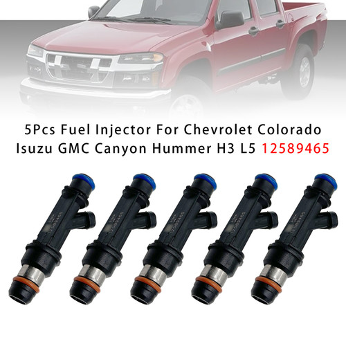 2006 2007 Isuzu i-350 i-370 5Pcs Fuel Injector 12589465 Generic
