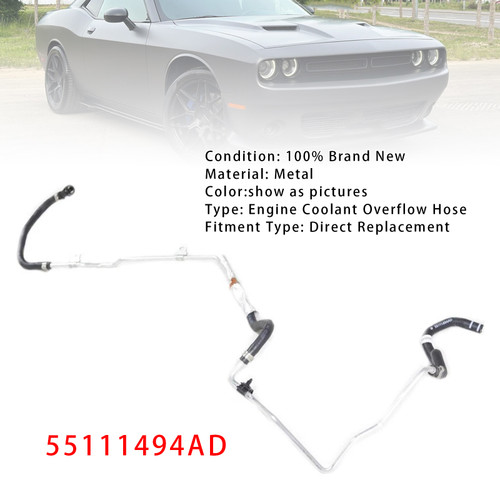 Dodge Engine Coolant Overflow Hose 55111494AD Generic