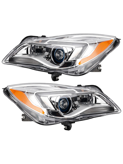 2014-2017 Buick Regal Halogen Left+Right Headlight 13409902 13409903 Generic