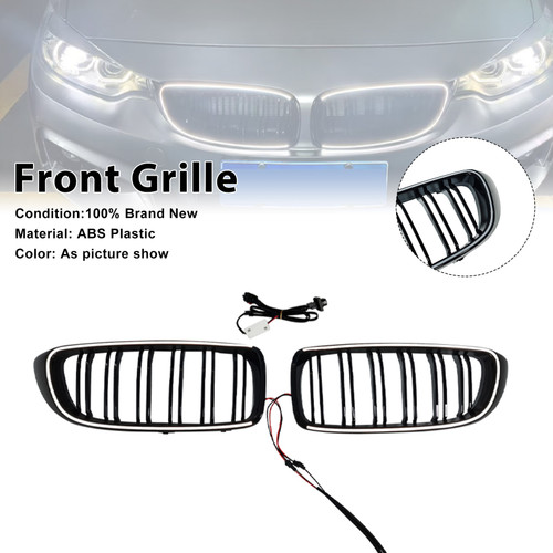 2014-2020 BMW 4-Series F32 F33 F36 F82 F83 Front Kidney Grille Black Generic