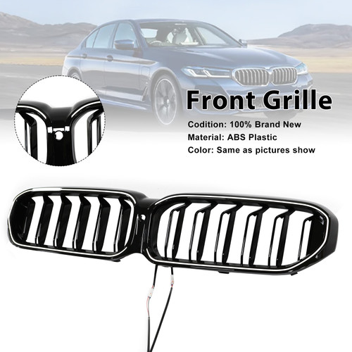2021-2024 BMW 5 Series G30 G31 G38 Gloss Black Front Kidney Grille Generic