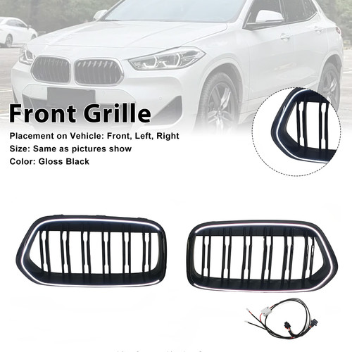 2018-2023 BMW X2 Series F39 Front Bumper Grille Blakc Generic
