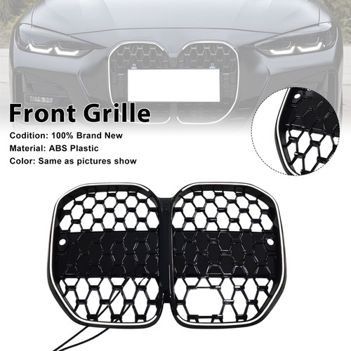 2020-2025 BMW 4 Series G22 G23 G82 Front Bumper Grille Black Generic
