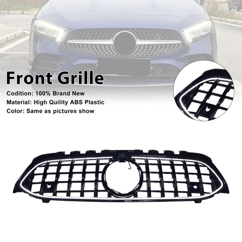 2019-2023 Mercedes-Benz A-CLASS W177 GT Style Front Bumper Grille With Camera Hole Generic