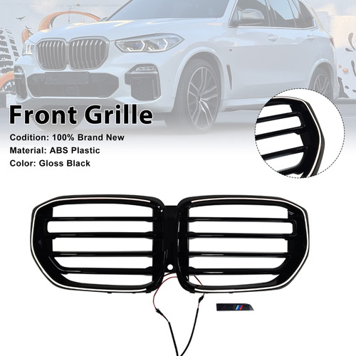 2024 BMW X5 G05 G18 M-Style Front Bumper Grille Gloss Black Generic