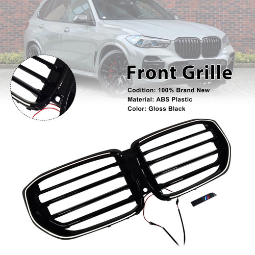 2024 BMW X5 G05 G18 M-Style Front Bumper Grille Gloss Black Generic