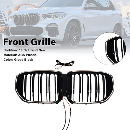 2024 BMW X5 G05 G18 Front Bumper Grille Black Gloss Black Generic
