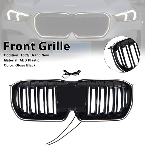 2023-2025 BMW X1 U11 U12 Double Slat Black Front Bumper Kidney Grille Generic