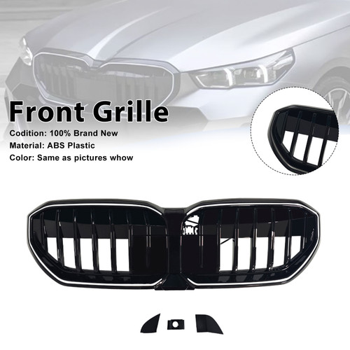 2024-2026 BMW 5 Series I5 G60 G61 G68 M60-Style Front Bumper Grille Black Generic