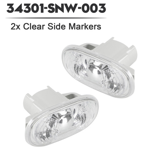 2006-2011 Honda Civic FD2 2x Clear Side Markers 34301-SNW-003 Generic