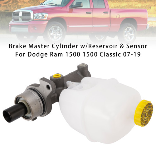 2007-2019 Dodge Ram 1500 1500 Classic Brake Master Cylinder w/Reservoir & Sensor Generic