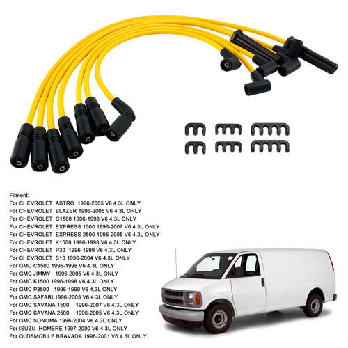Set of 7 Spark Plug Wires for 1996-2007 GMC 4.3L Generic