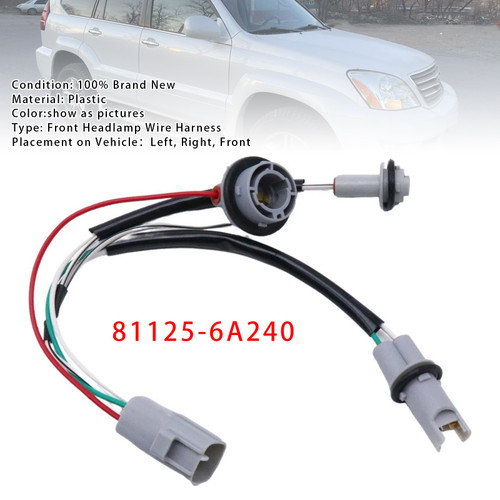 2003-2009 Lexus GX470 Front Headlamp Wire Harness 81125-6A240 Generic