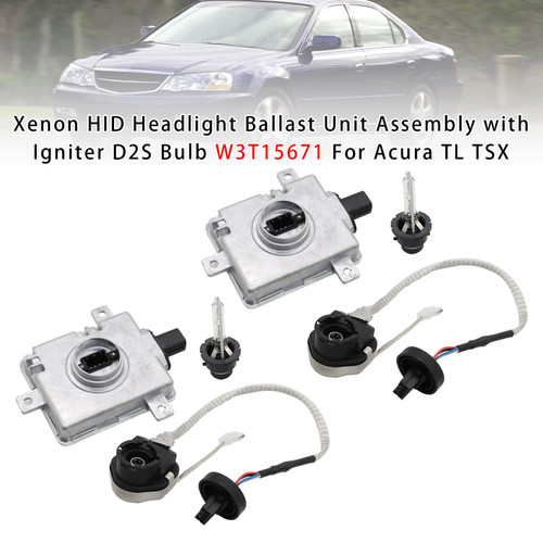 2002-2005 Acura TL 3.2L 2.4L Xenon HID Headlight Ballast Unit Assembly with Igniter D2S Bulb W3T15671 Generic