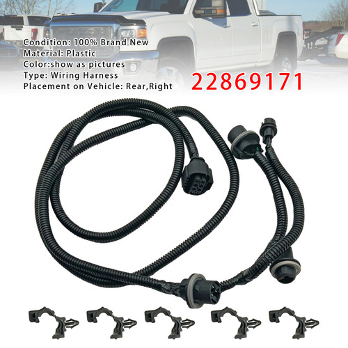 2014-2015 GMC SIERRA 1500 2500 3500 Right Tail Light Lamp Wiring Harness 22869171 Generic
