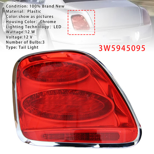 2009-2012 Bentley Continental Flying Spur/ GT Left Tail Light 3W5945095 Generic