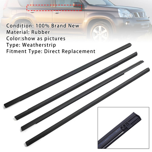 2008-2013 T31 4PCS Car Window Rubber Weatherstrip 80820-1DA0A Generic