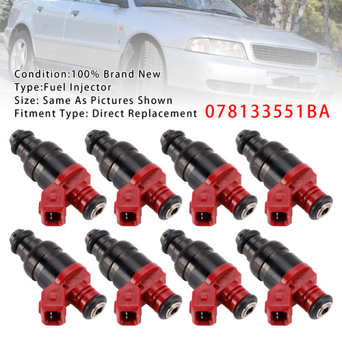 2002-2008 SKODA SUPERB 8Pcs Fuel Injector 078133551BA 852-12177 Generic