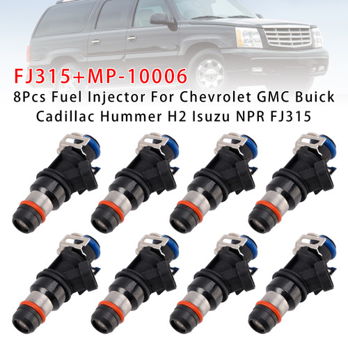 8Pcs Fuel Injector For Chevrolet GMC Buick Cadillac Hummer H2 Isuzu NPR FJ315