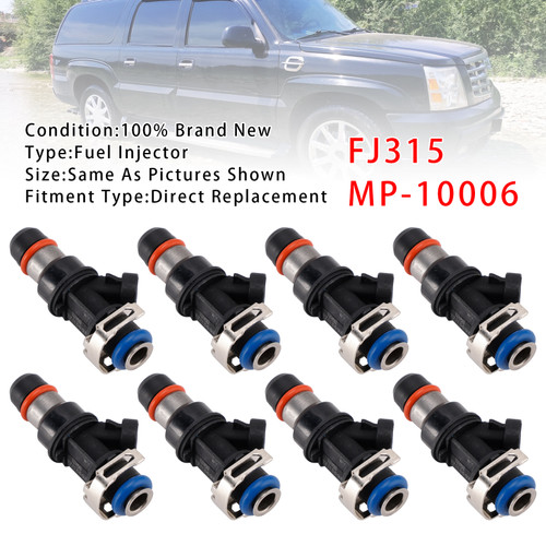 8Pcs Fuel Injector For Chevrolet GMC Buick Cadillac Hummer H2 Isuzu NPR FJ315
